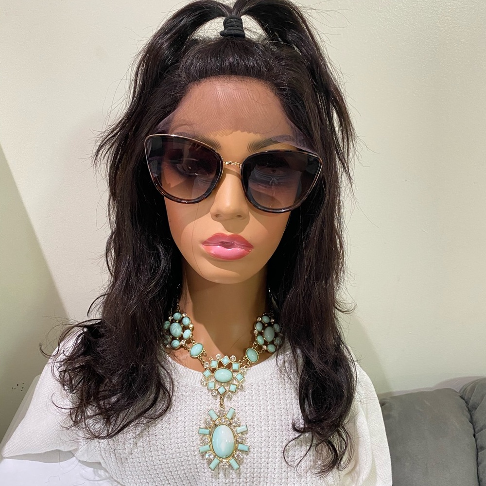 100% human hair lace front wig